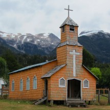 Wooden church on the Carretera Austral